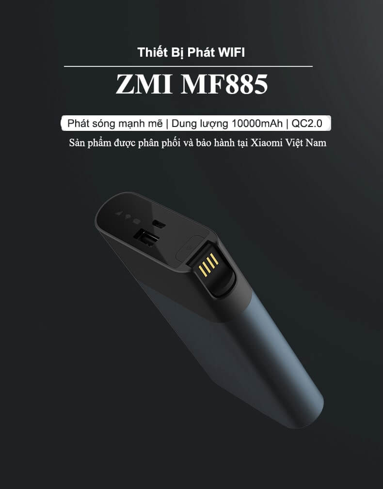 bộ phát wifi từ sim 3g 4g ZMI WIFI MF855