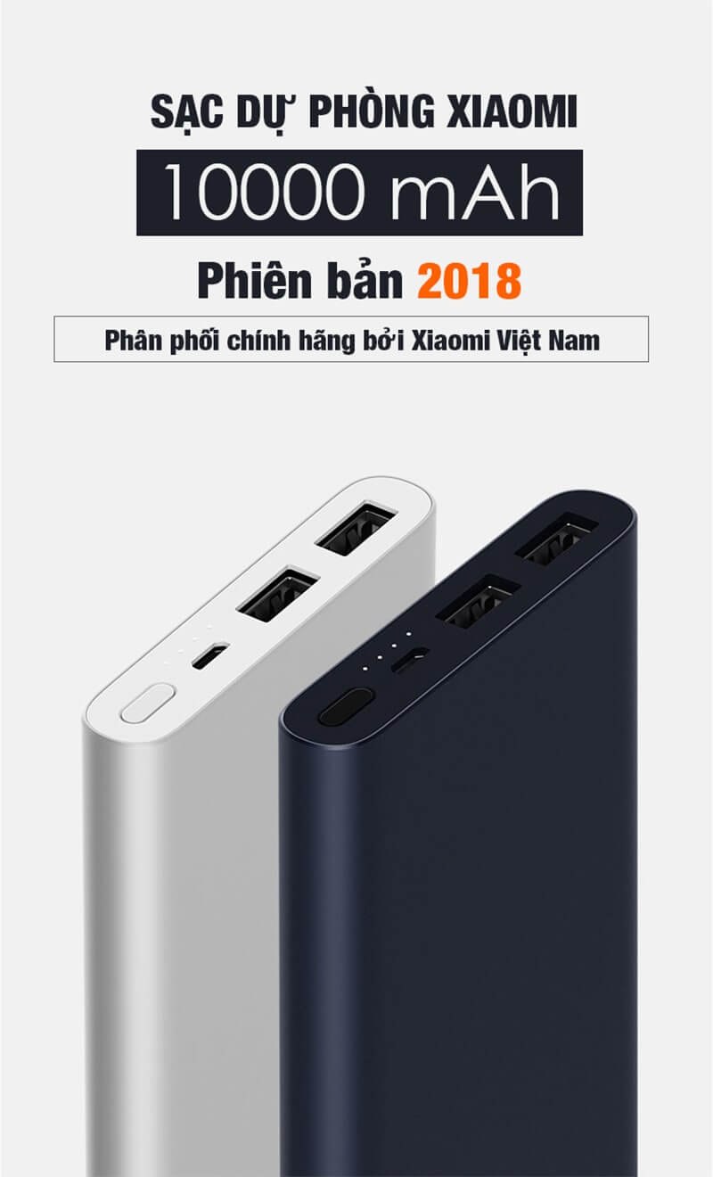 Sạc Dự Phòng Xiaomi 10000mah Gen 2S 2018