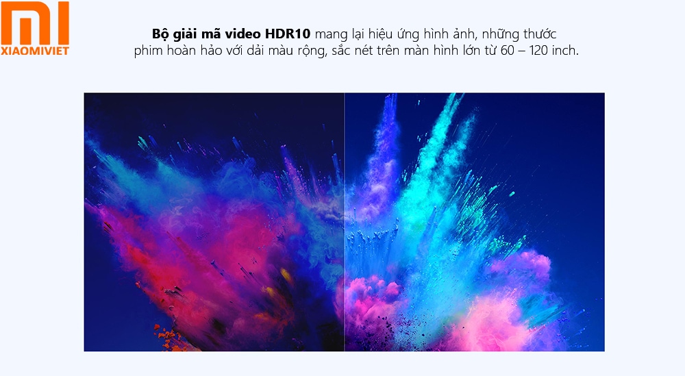 Bộ giải mã video HDR10 mang lại hiệu ứng hình ảnh hoàn hảo với dải màu rộng