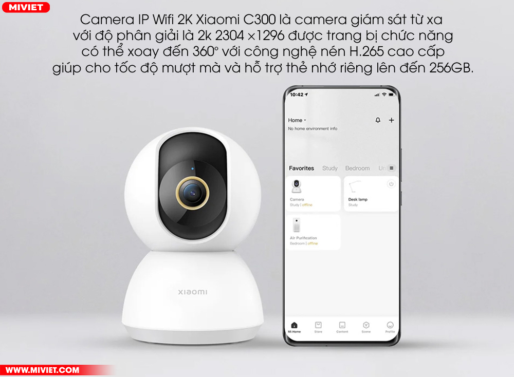 Camera IP Wifi 2K Xiaomi C300 đánh bật các đối thủ