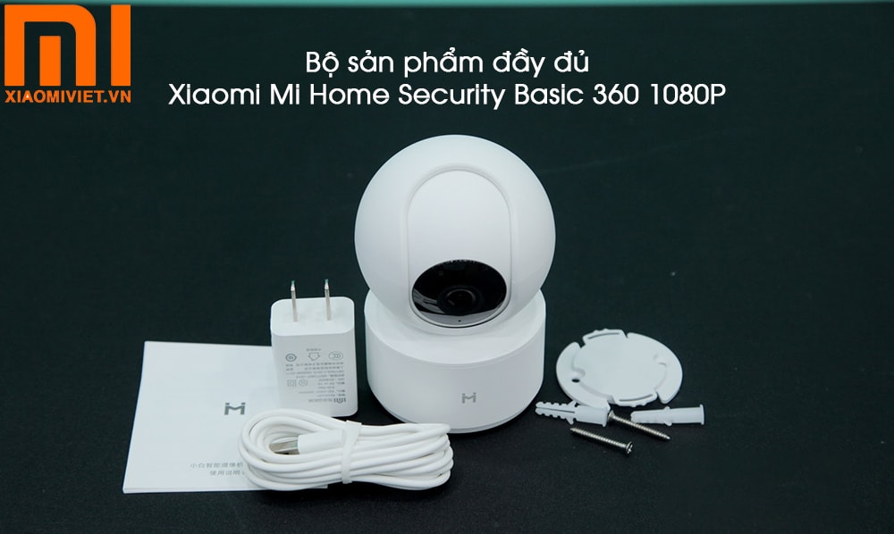 Bộ sản phẩm đầy đủ Xiaomi Mi Home Security Basic 360 1080P