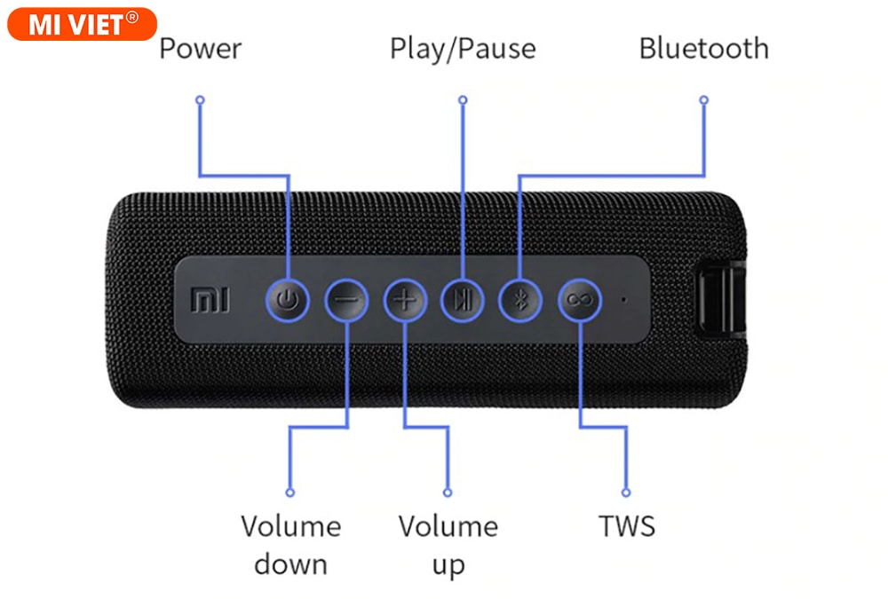 Thanh điều khiển Loa Bluetooth Outdoor Xiaomi Portable Speaker 16W