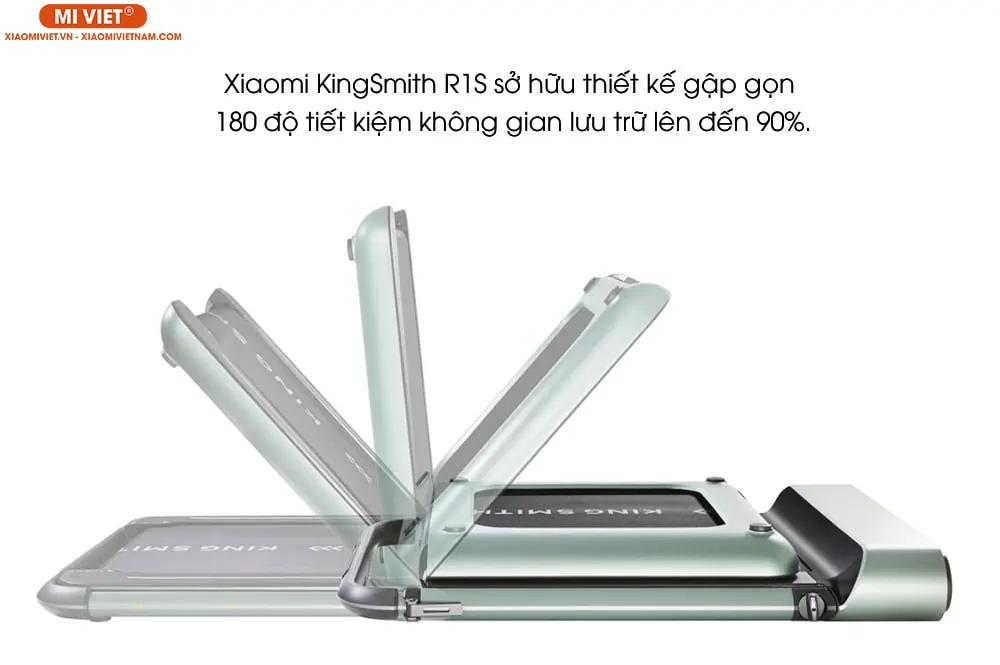 Xiaomi KingSmith R1S sở hữu thiết kế gấp gọn 180 độ
