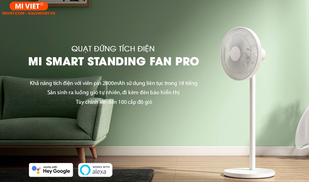 Quạt đứng tích điện Mi Smart Standing Fan Pro