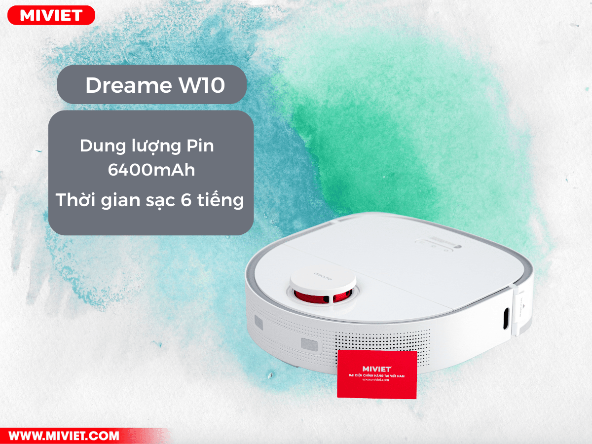 Dung lượng Pin của Dreame W10