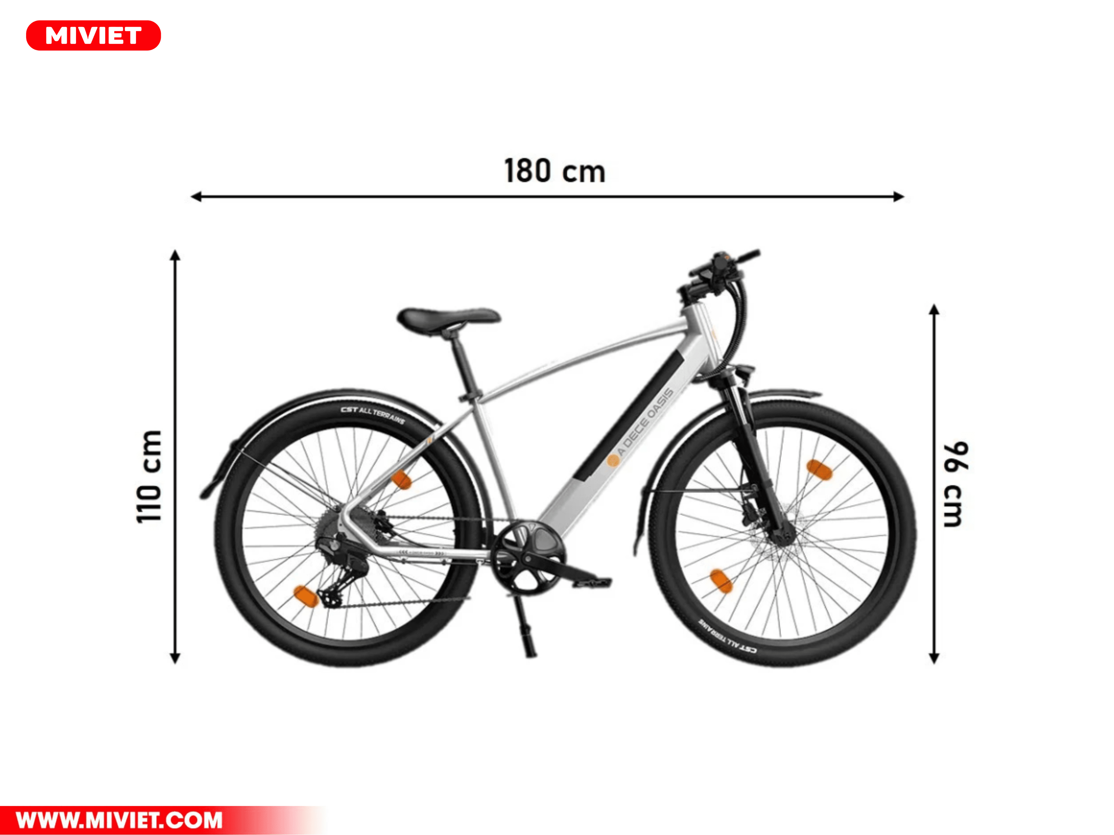 Thông số kỹ thuật của xe đạp điện ADO D30 Lite 